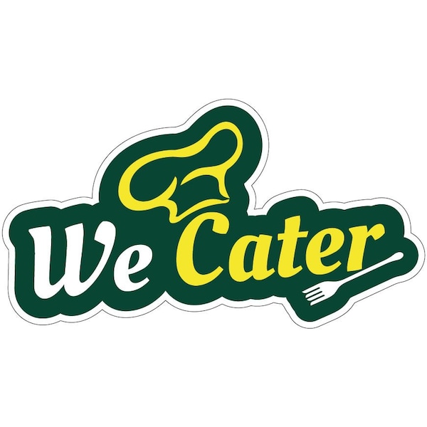 We Cater Decal Concession Stand Food Truck Sticker, 12" x 4.5", D-DC-12 We Cater19